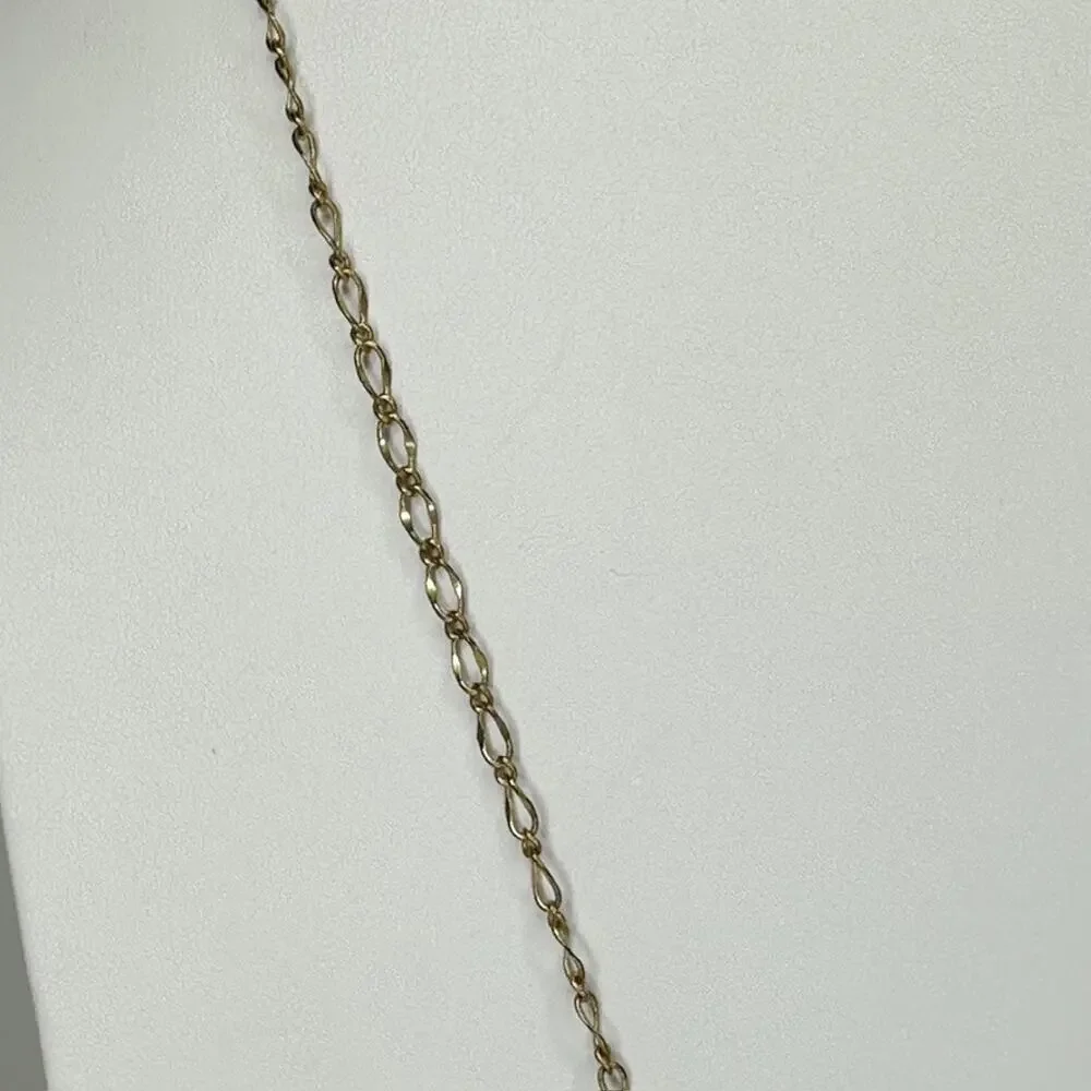 J.Crew Rhinestone Black Bead Pendant Gold Necklace ✨